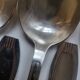 12 manufrance white metal table spoons
