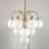Vintage Orion Brass Ball Chandelier: Mid-Century Modern Sputnik Lighting