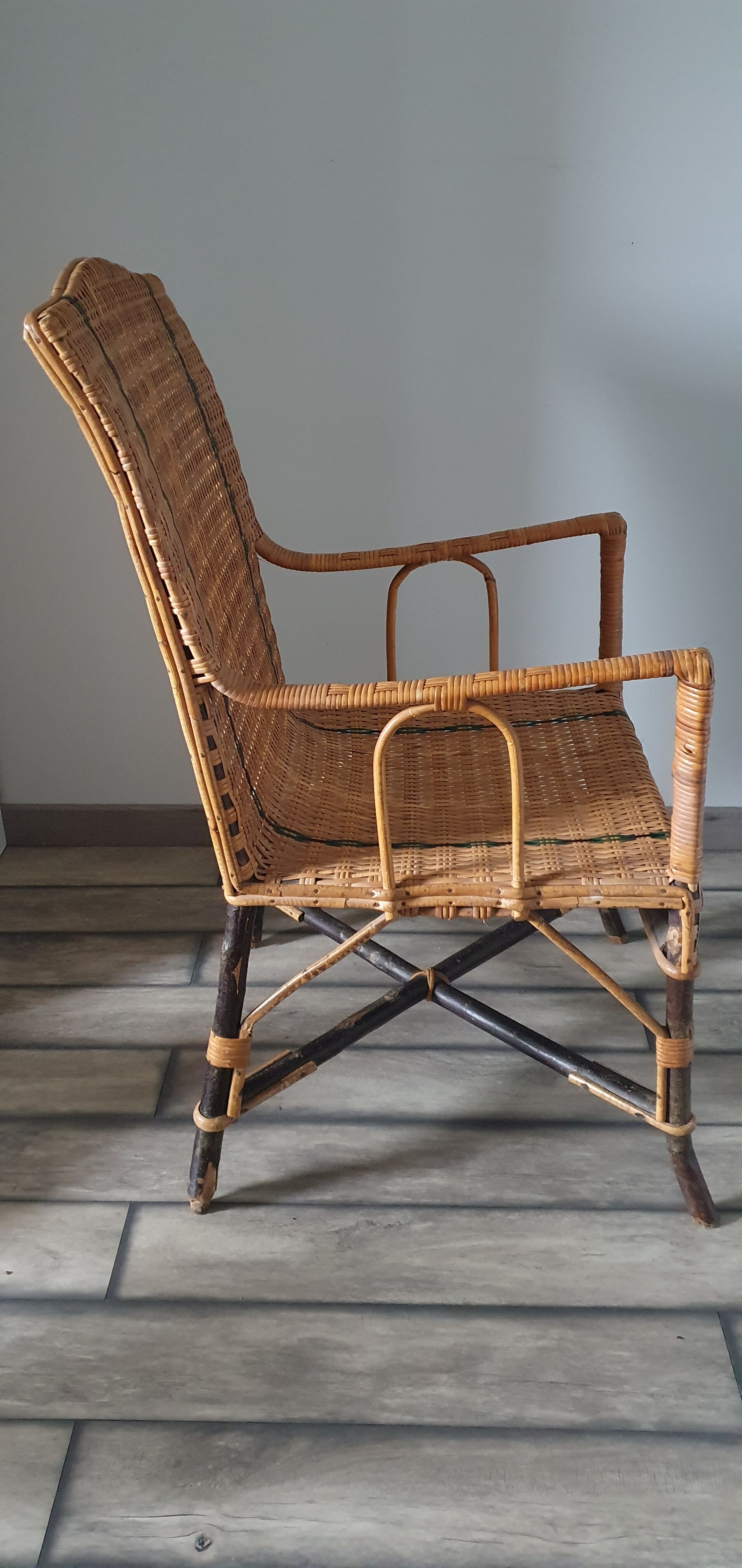 Rattan armchair