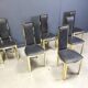 Vintage French brass dining chairs, set of 6 - 1970s
