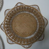 Baskets, wicker and caning, wall decoration