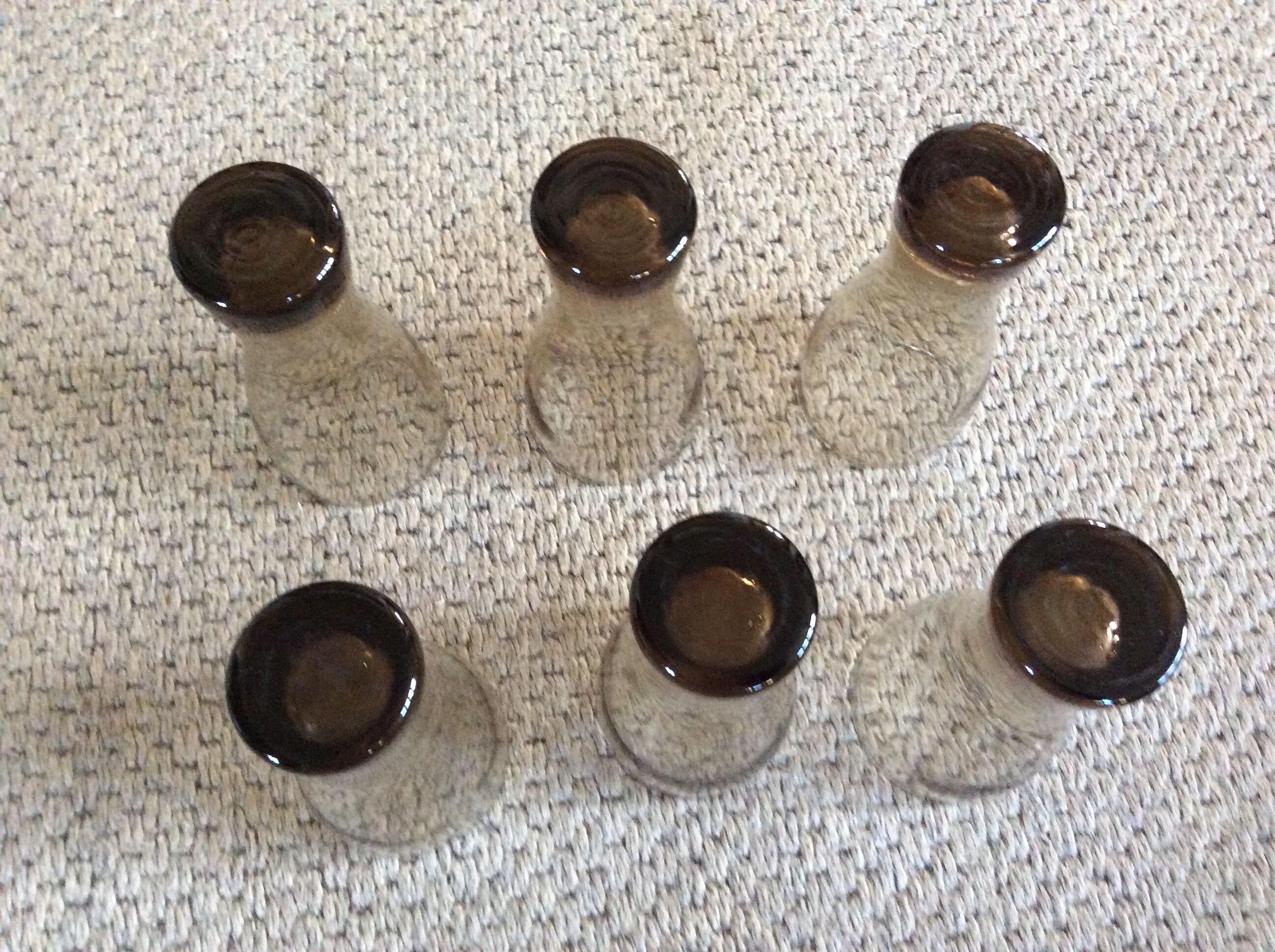Series of 6 glasses