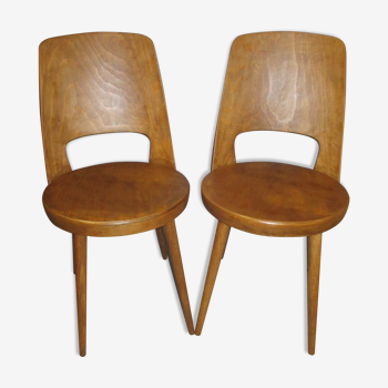 Pair of chairs bistro baumann mondor 1970