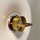 Hanging lamp from the 1970s-1980s, made of metal and brass.