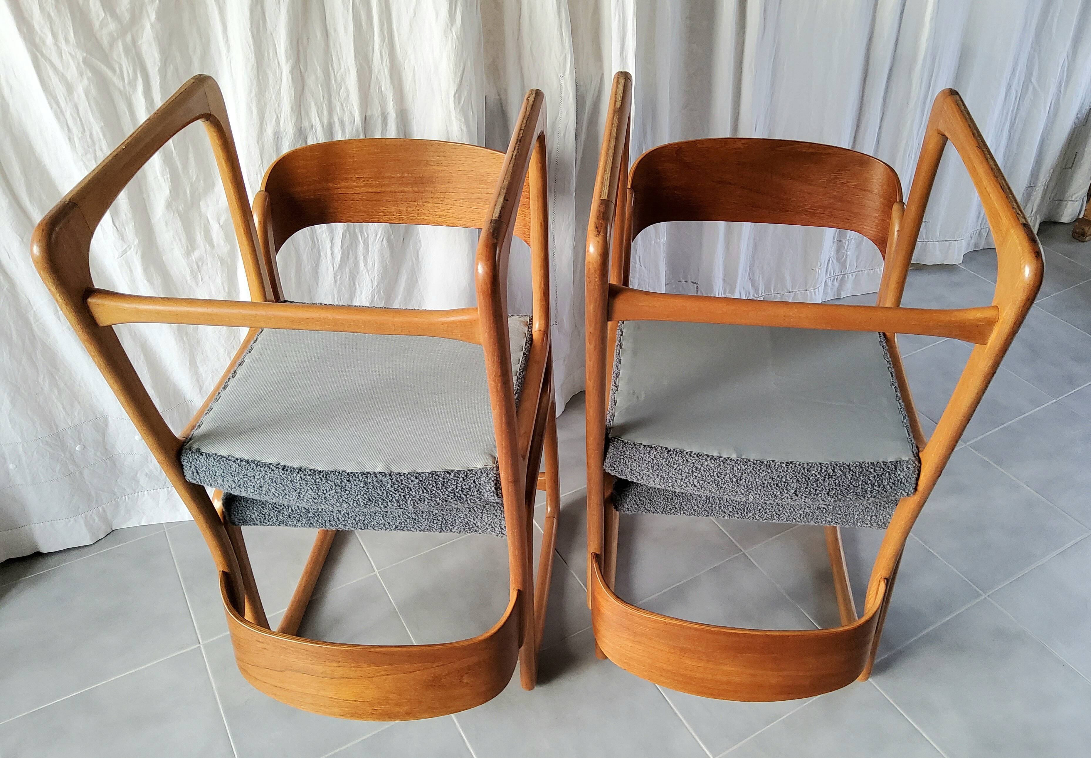 Ensemble de 4 chaises traîneau Baumann