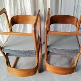 Ensemble de 4 chaises traîneau Baumann