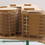 1970s Plywood and perspex Modernist Architect's Model