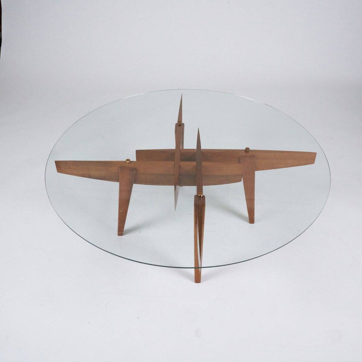 Table basse géométrique par Gio Ponti pour Giordano Chiesa, années 1950.