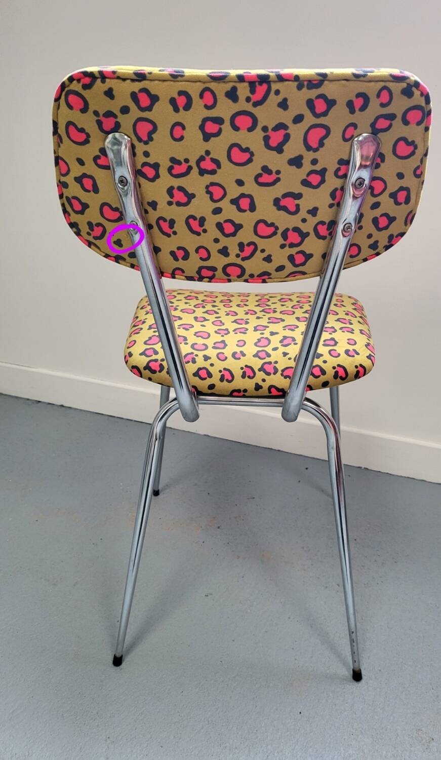1970s Chrome Leopard Chair