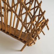 Mid-century rattan magazine holder