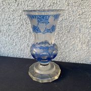 blue crystal vase medici shape