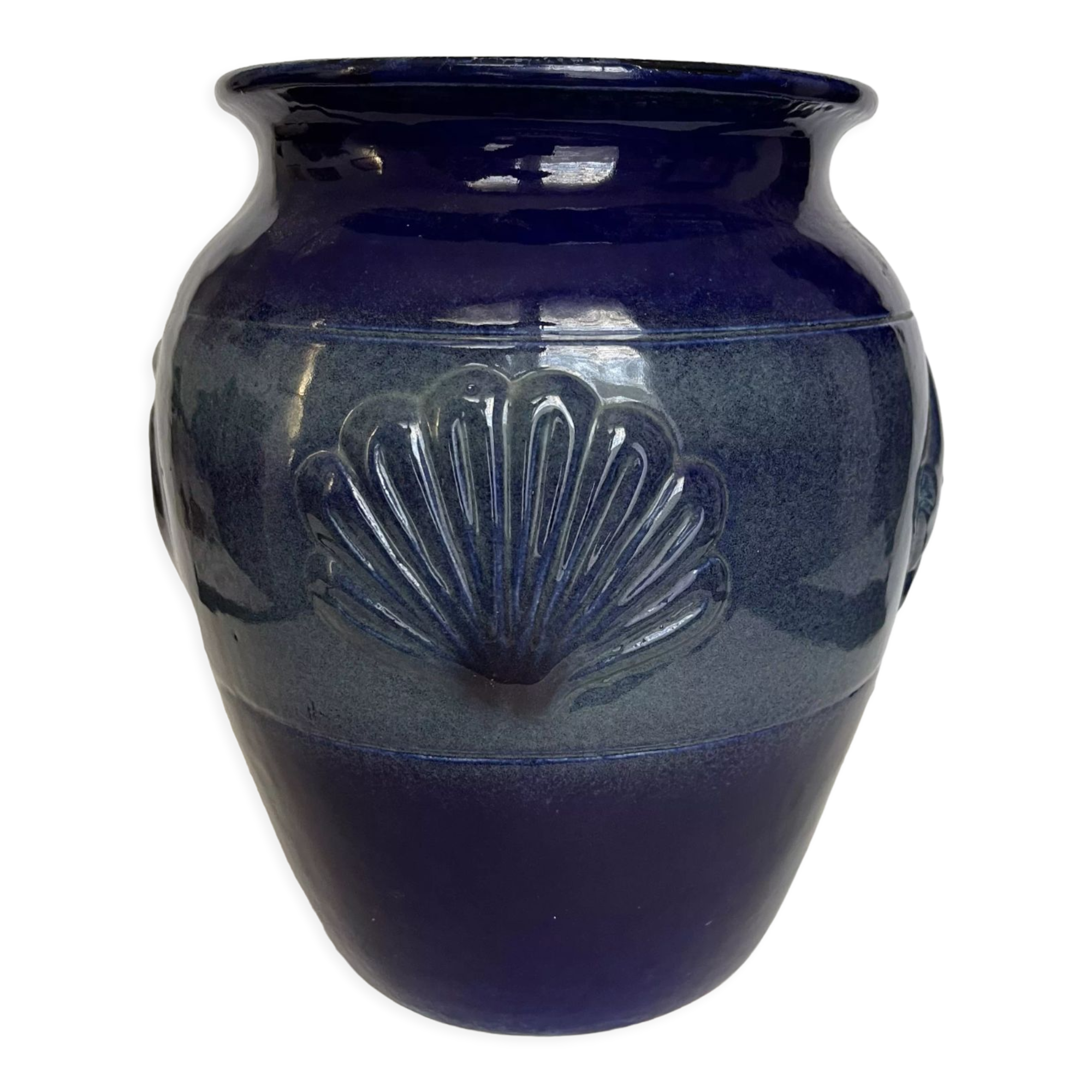 Blue ceramic vase