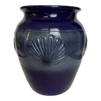 Vase en céramique bleu