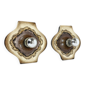 2 appliques en céramique Fat Lava par ARO Lights, Allemagne années 1970