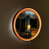 Teck, miroir éclairé, Italie, années 1960