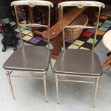 Paire de chaises en bronze