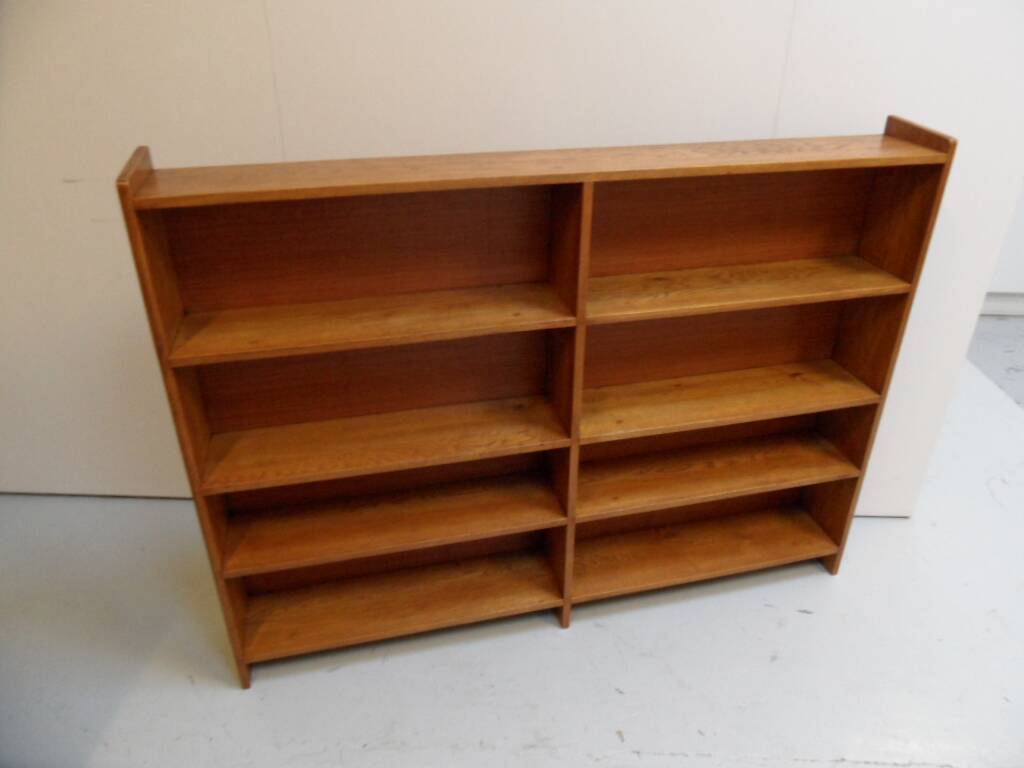 Vintage oak open bookcase