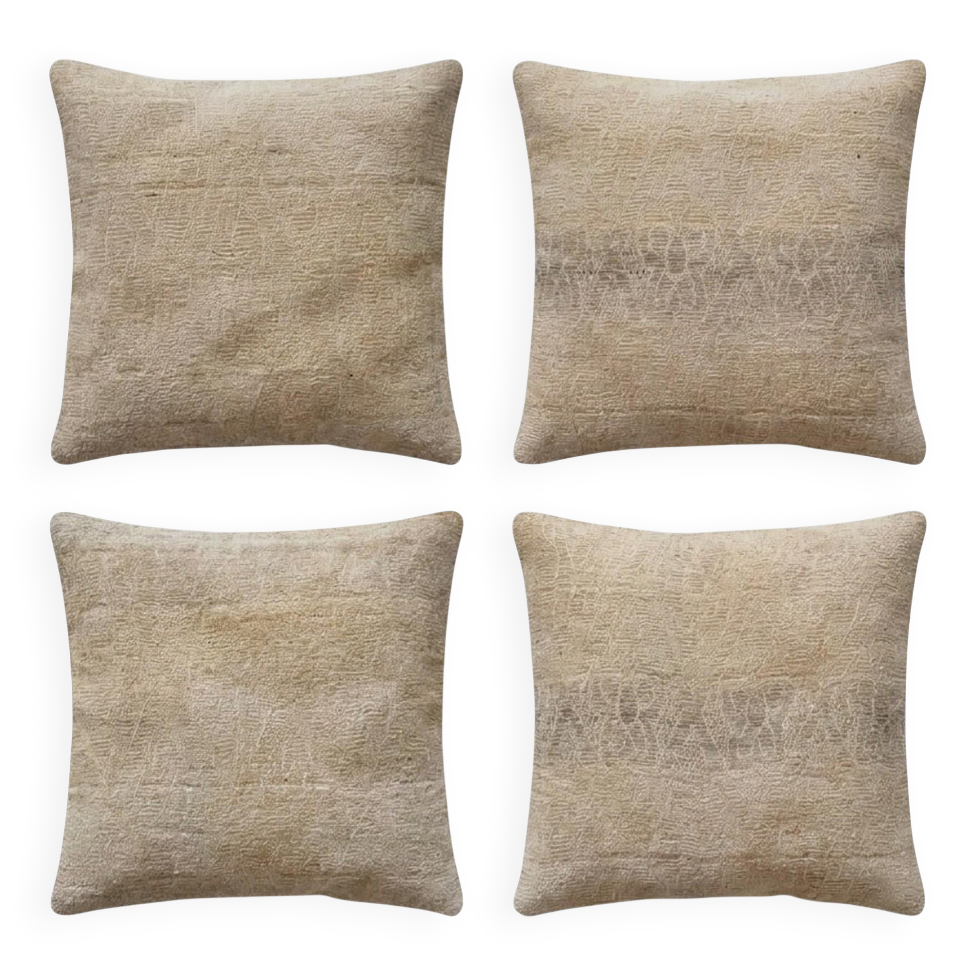 Set of 4 vintage kilim cushion covers 61x61 cm