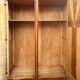 Art Deco wardrobe in flame walnut with central mirror – French elegance