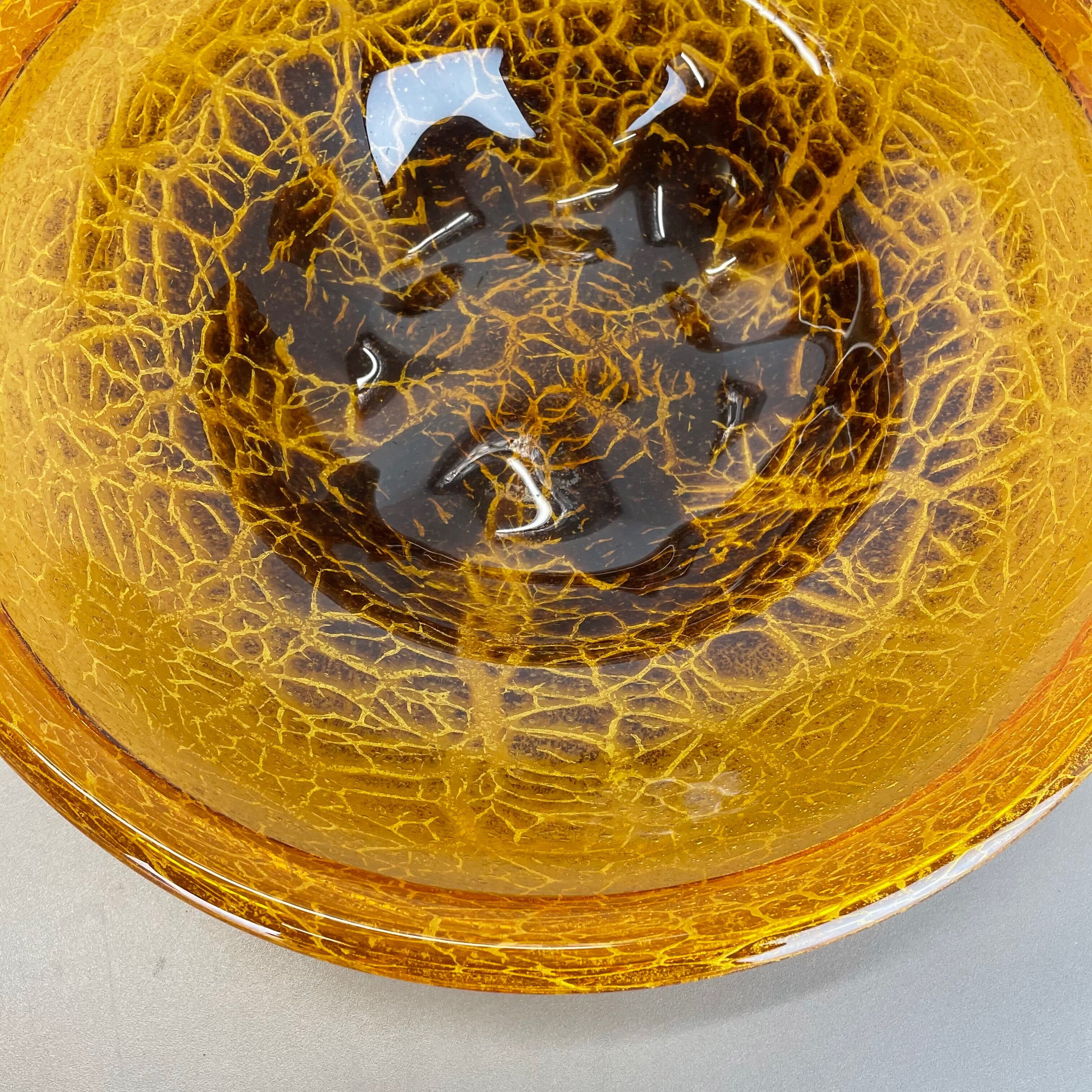 German Glass Bowl by Karl Wiedmann for WMF Ikora, 1930s Baushaus Art Deco