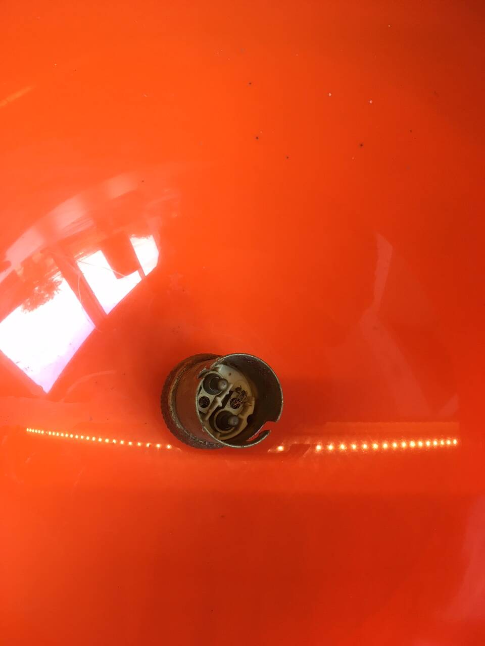 Lustre suspension orange années 70