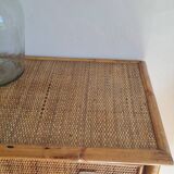 Rattan chest of drawers circa 1970, Dal Vera