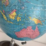 Large vintage 1985 terrestrial globe Taride wood - 38 cm