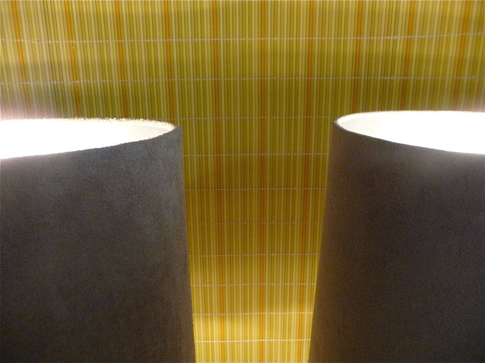 Set of 2 Glass & chrome table lamps with alcantara lampshades, 1960s