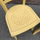 Pair of chairs type bistro in vintage wood 1950 kitchen design