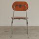 Set of 4 metal and wood school chairs, former Czechoslovakia, 1960.