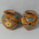 paire de vases en terre cuite vernissée