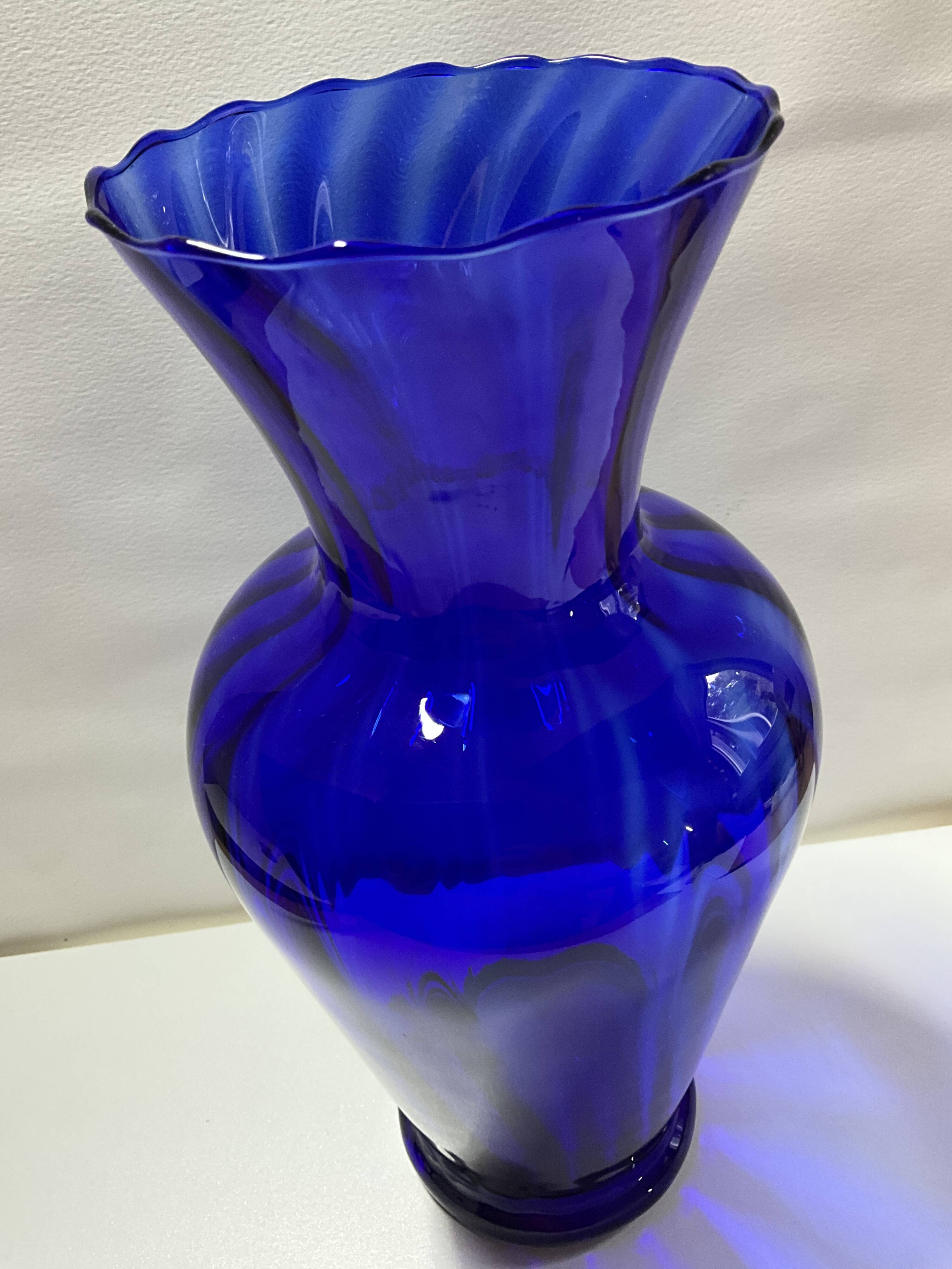 Ancient cobalt blue vase