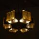 Mid-century design brass and resin pendant, 1960s / Hungary
