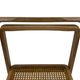 Ensemble vintage de 4 chaises pliantes, design en sangle et bois, années 1970