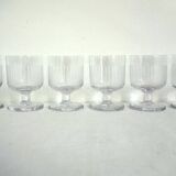 Set of 6 vintage cut crystal aperitif glasses