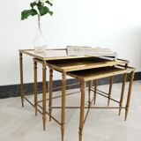 Pull out table  in brass