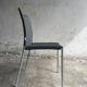 Set of 5 Zanotta 'Lia' chairs — matt aluminum frame with dark grey leather seats, Italian minimalist design