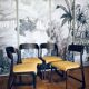 Suite of four Baumann sled chairs