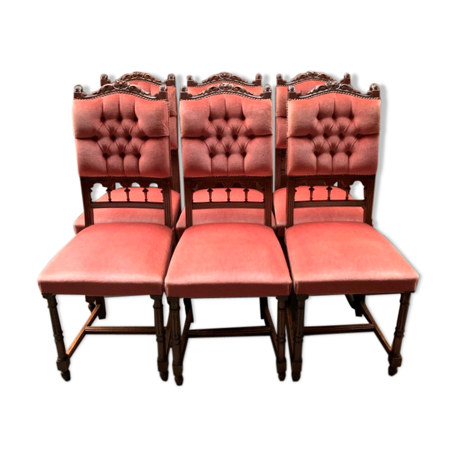 Set of six chairs.