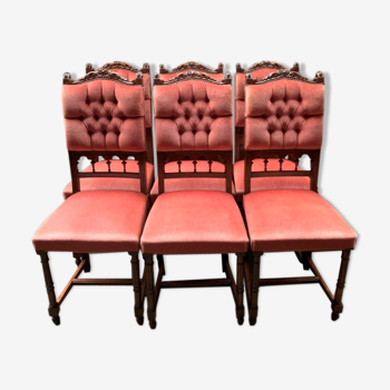 Set of six chairs.