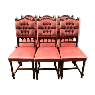 Set of six chairs.