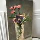 Painting oil on canvas bouquet of flowers old