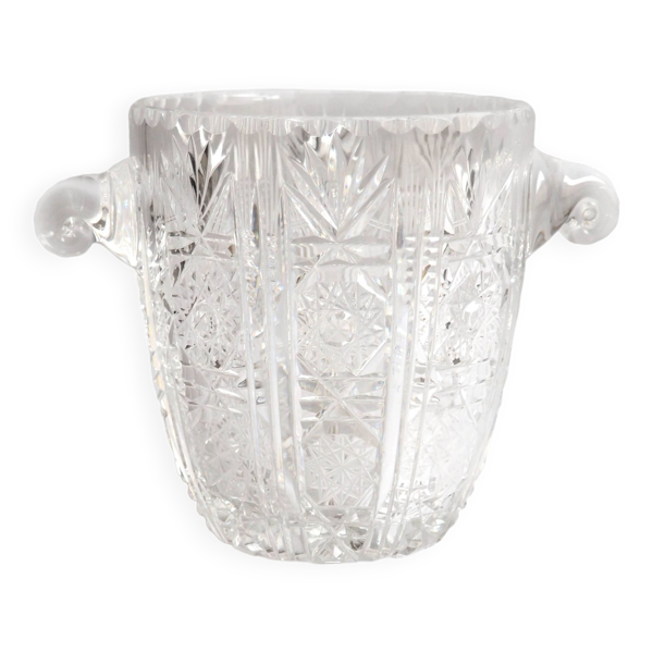 Seau à glace en cristal taillé
