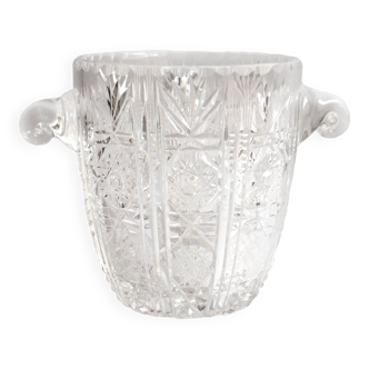 Cut crystal ice bucket