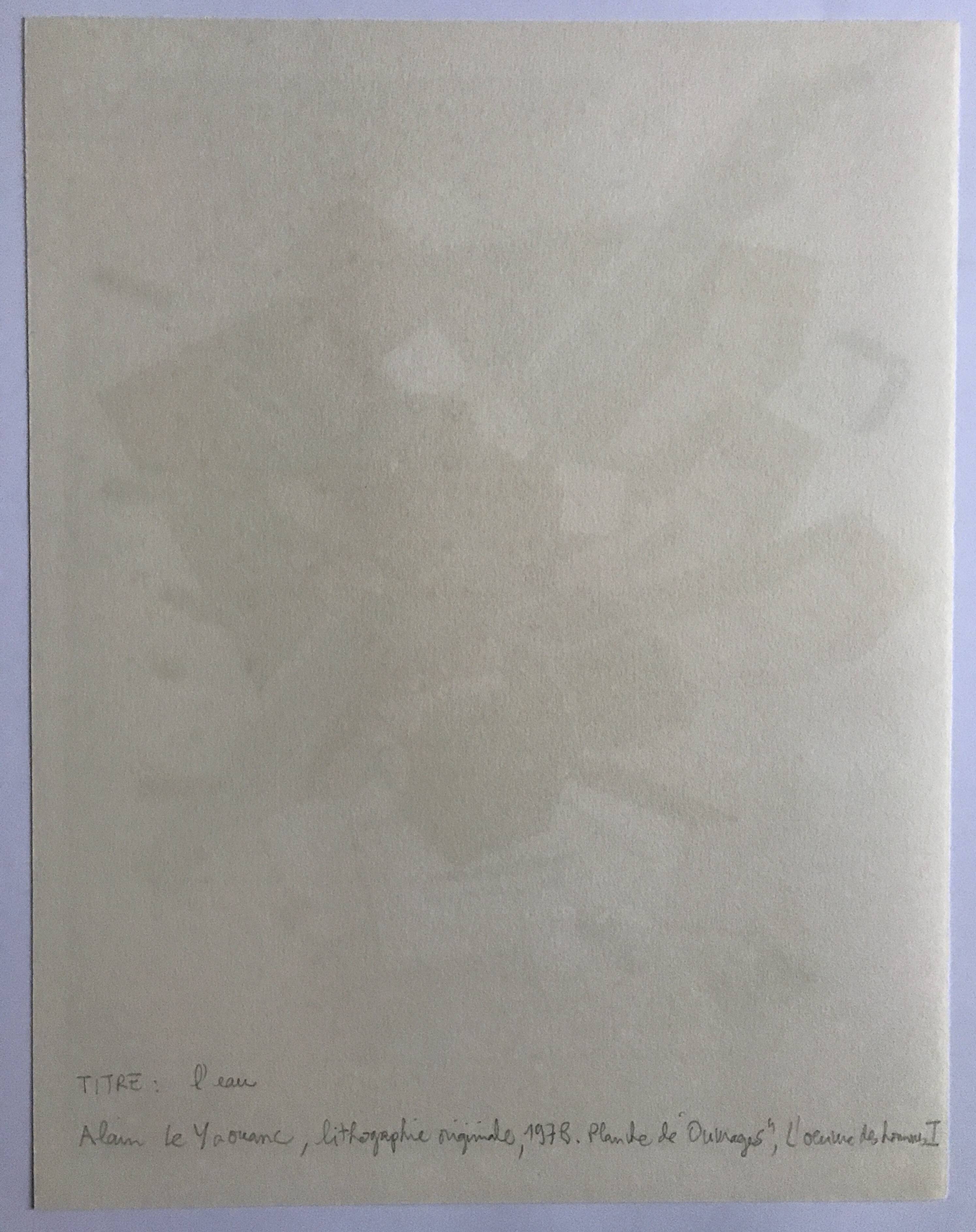 Set of 4 original lithographs by Alain Le Yaouanck 1978. The 4 elements.