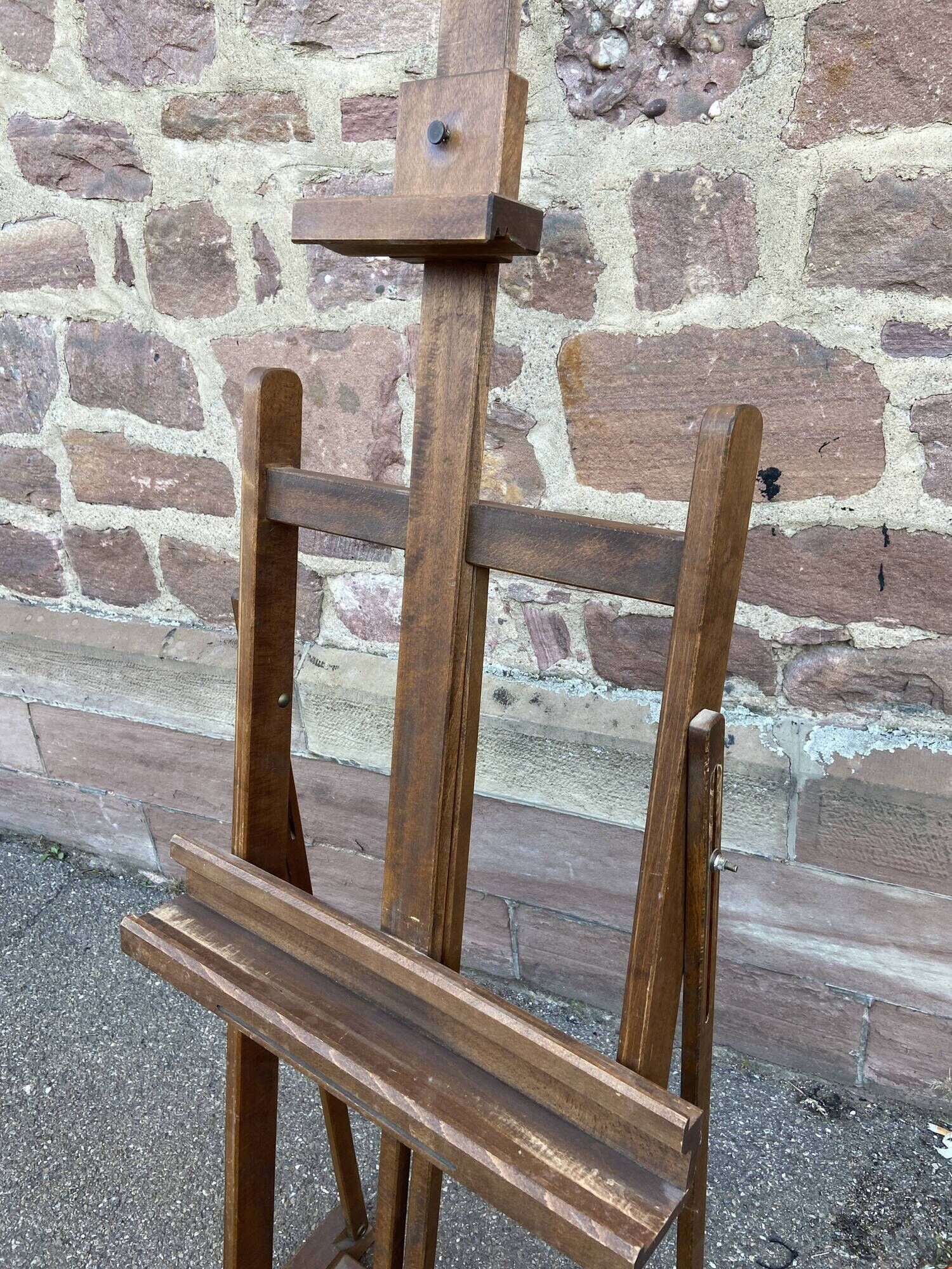Boîte De Rangement Peinture Bois Rétro - Grande Capacité Avec Poignée Cuir PU, Étui Portable Pour Dessin Et Peinture à L'Huile