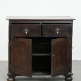 Rare English antique 2-door cabinet from the early 18th century