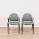 Pair of green armchairs, modernist design, 1970s