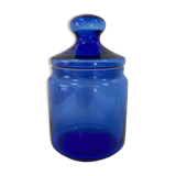 Vintage cobalt blue glass jar