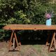 Farm table on trestles, 178 cm x 68 cm